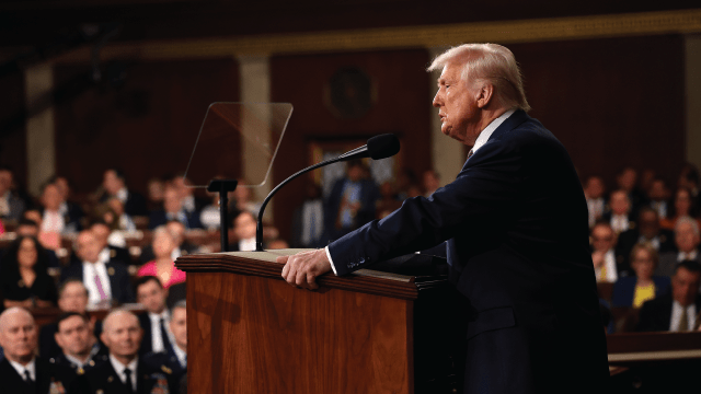President Donald Trump addresses a joint session of Congress at the U.S. Capitol on March 4, 2025. (Win McNamee/Getty Images)